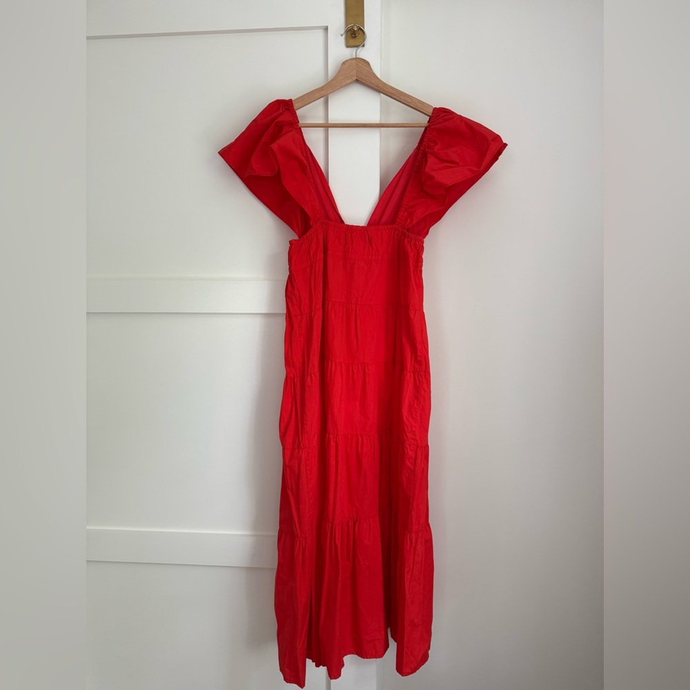 Red O.P.T Cotton Maxi Dress